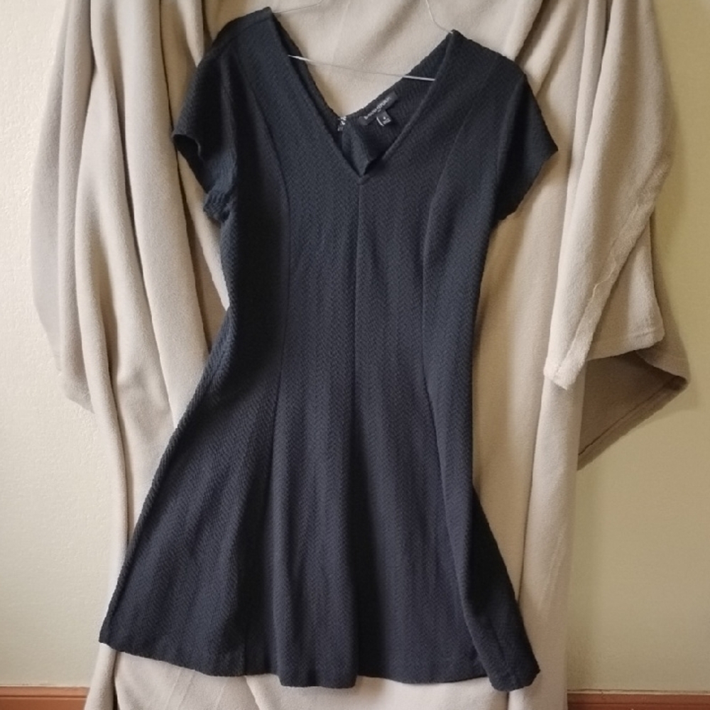 Banana Republic Black V-Neck A-Line Mini Dress